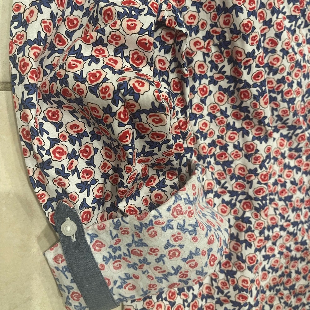 Tommy Hilfiger Floral Button Down Shirt - Red, Blue, White - Picture 4 of 6